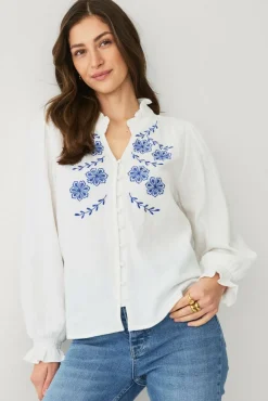 Ellos Collection Bluse med broderi
