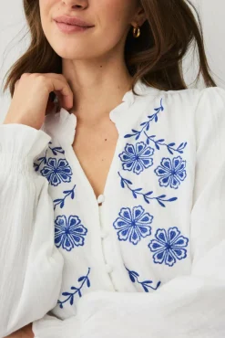 Ellos Collection Bluse med broderi