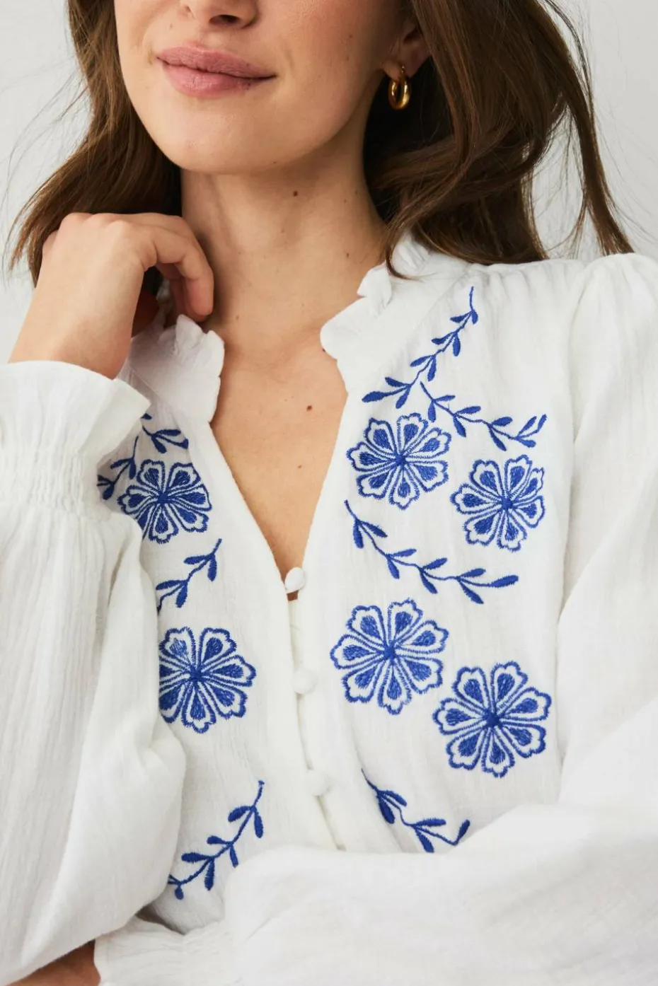 Ellos Collection Bluse med broderi