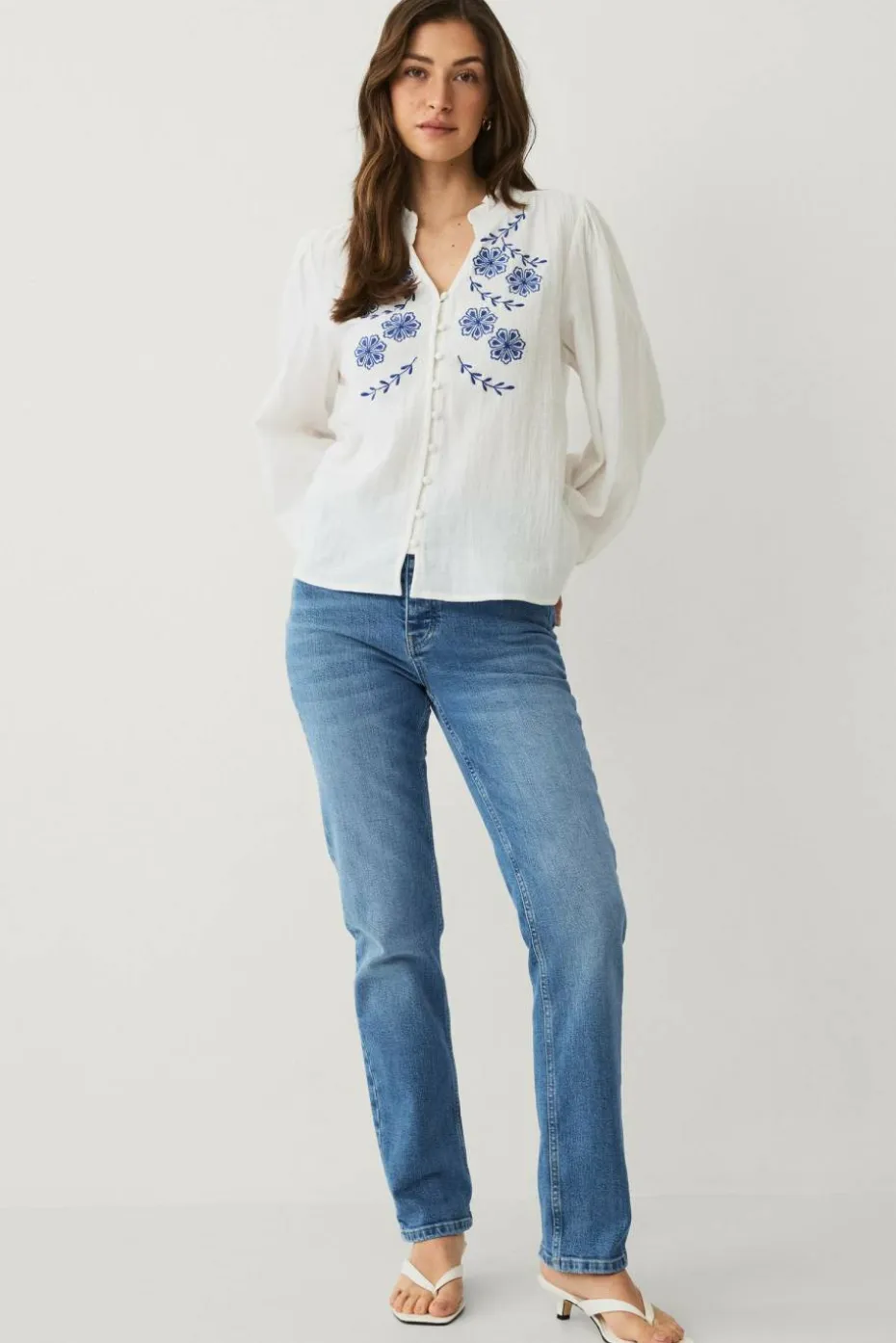 Ellos Collection Bluse med broderi