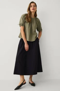 Ellos Collection Bluse med nøkkelhulsåpning