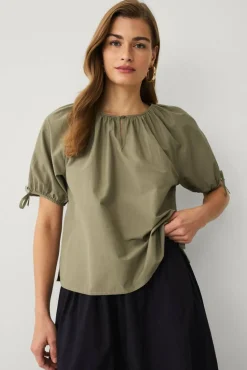 Ellos Collection Bluse med nøkkelhulsåpning