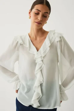 Ellos Collection Bluse med volanger