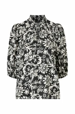 Ellos Collection Bluse med knytbar tråd