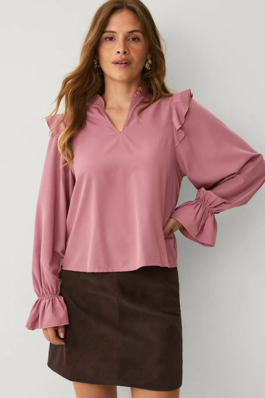 Ellos Collection Bluse med volanger