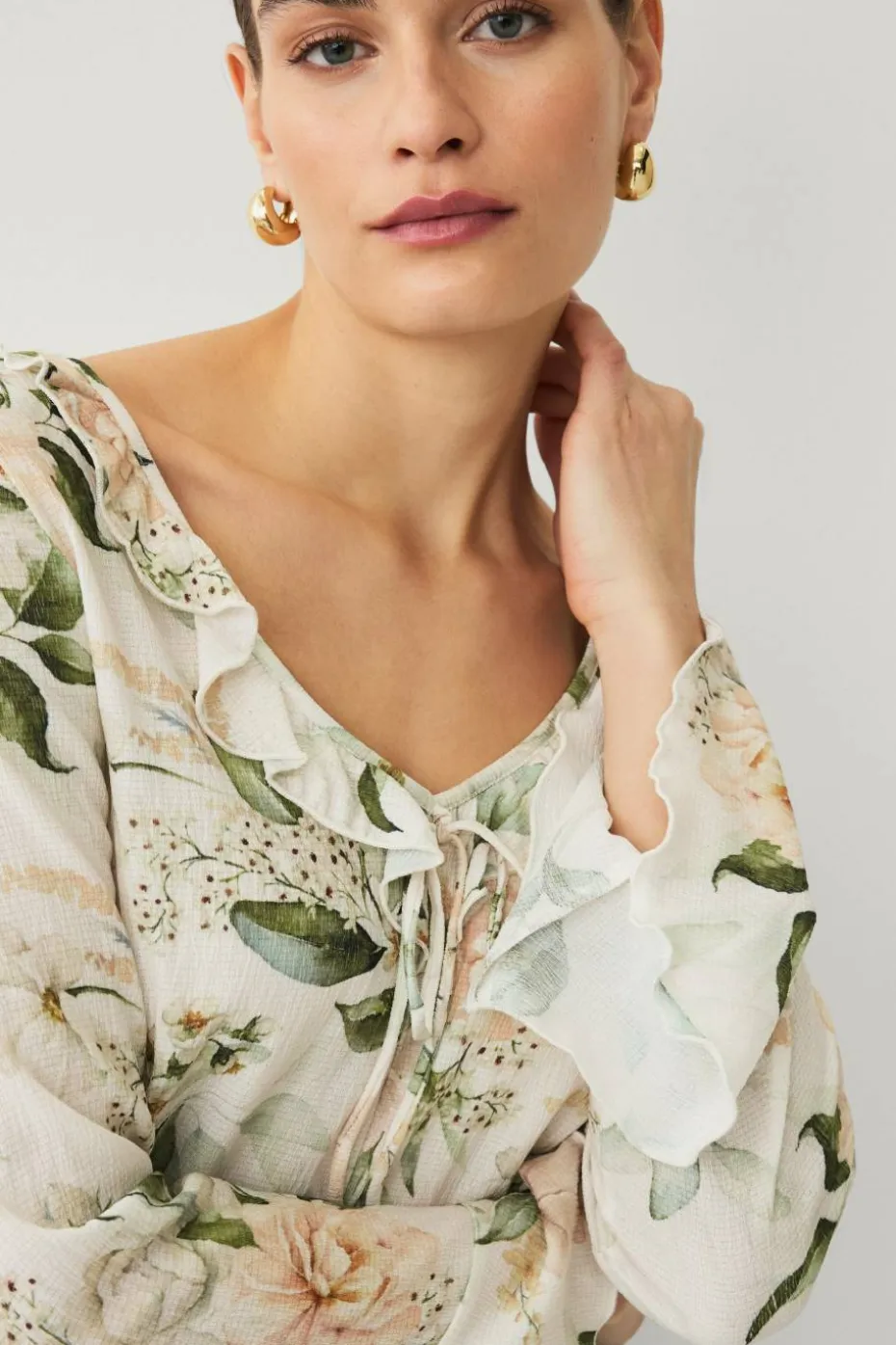 Ellos Collection Bluse med volanger