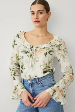 Ellos Collection Bluse med volanger