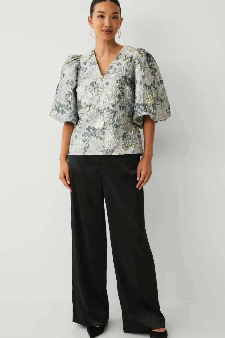 Ellos Collection Bluse med ballongermer
