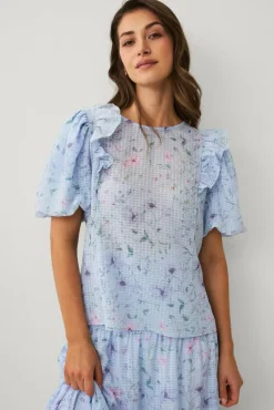 Ellos Collection Bluse med puffermer