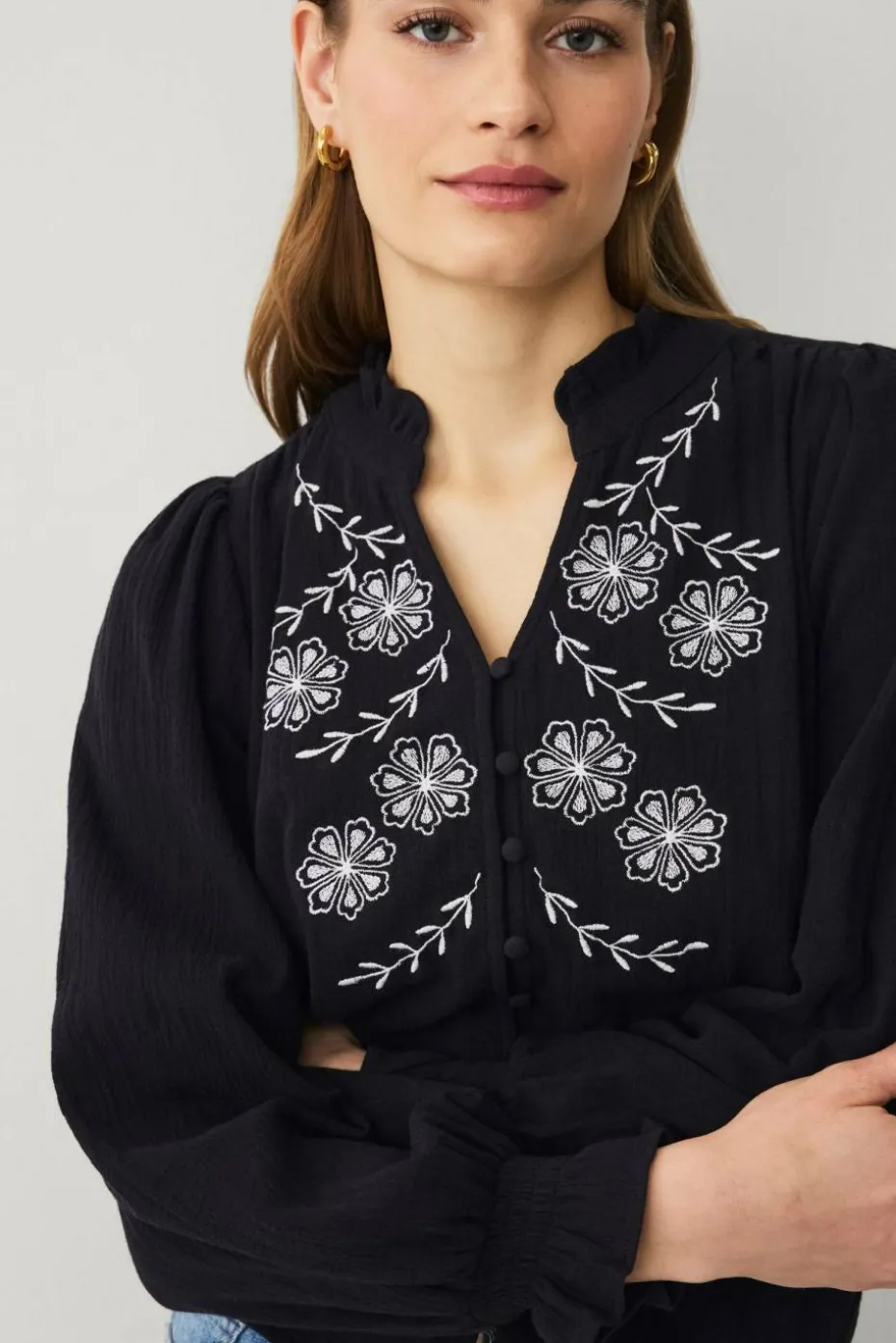 Ellos Collection Bluse med broderi