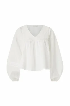 Ellos Collection Bluse med blondeinnsatser