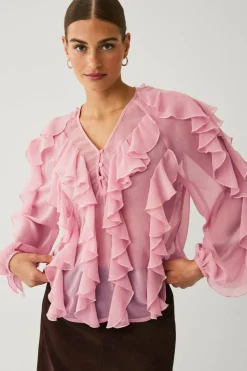 Ellos Collection Bluse med volanger