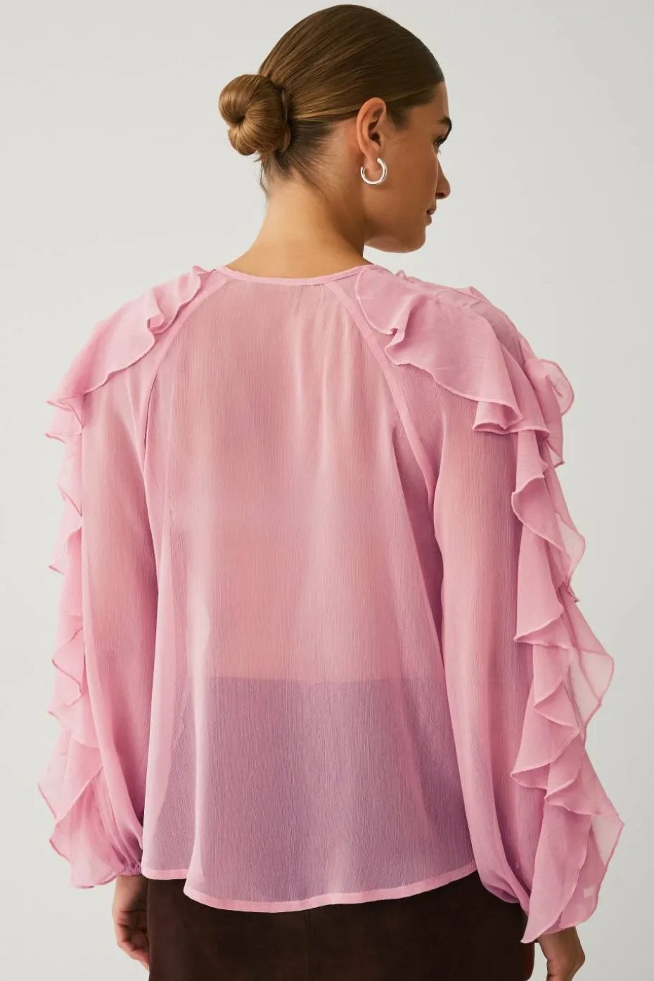 Ellos Collection Bluse med volanger