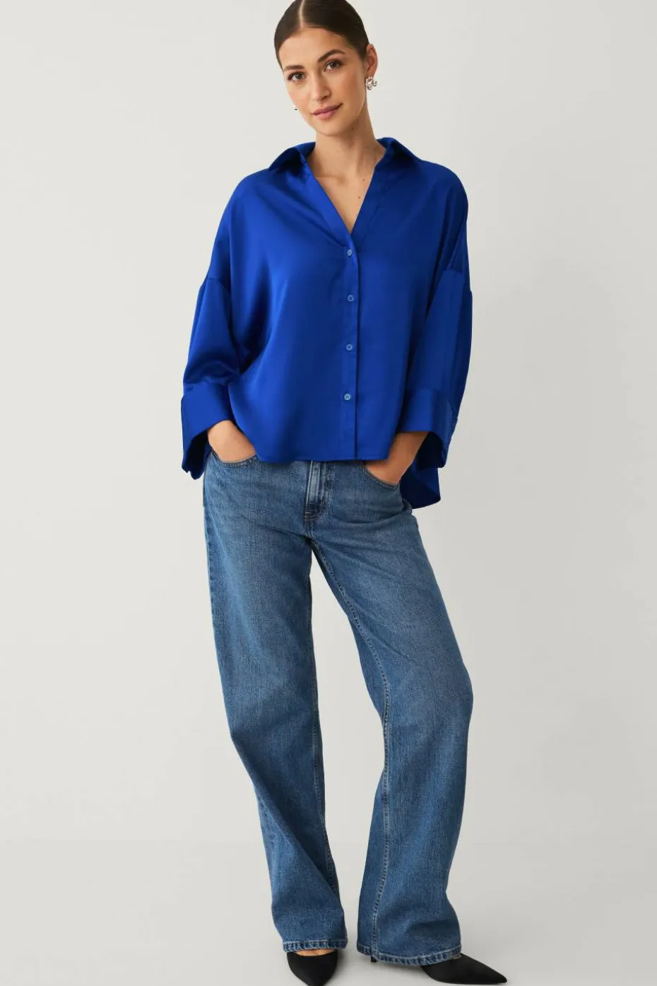 Ellos Collection Bluse med brede ermer