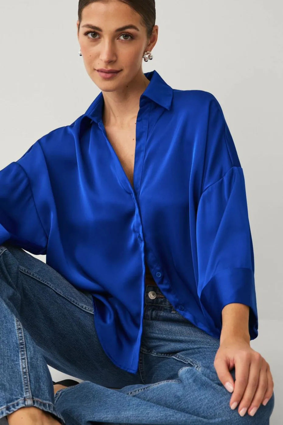 Ellos Collection Bluse med brede ermer