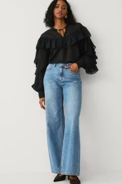 Ellos Collection Bluse med volanger