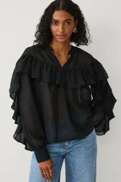 Ellos Collection Bluse med volanger