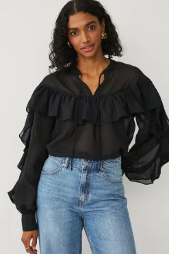 Ellos Collection Bluse med volanger