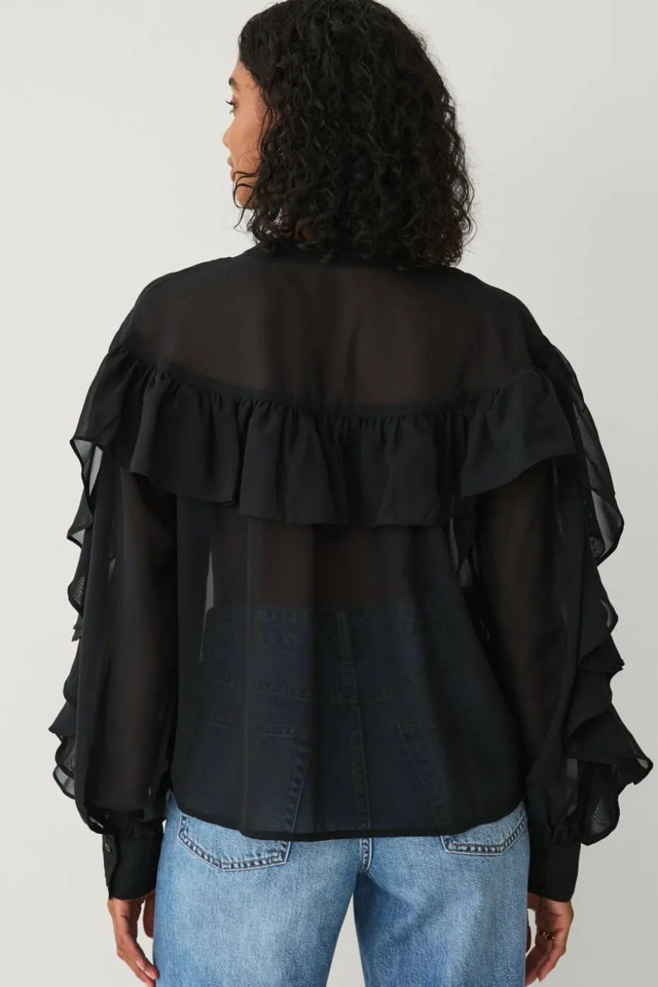 Ellos Collection Bluse med volanger