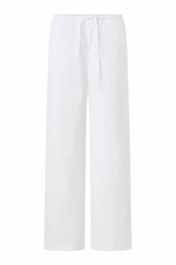 Ellos Collection Brede bukser med broderie anglaise