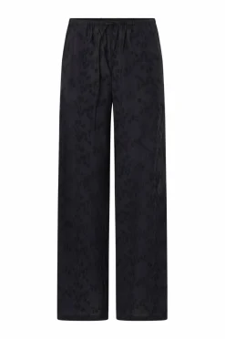 Ellos Collection Brede bukser med broderie anglaise