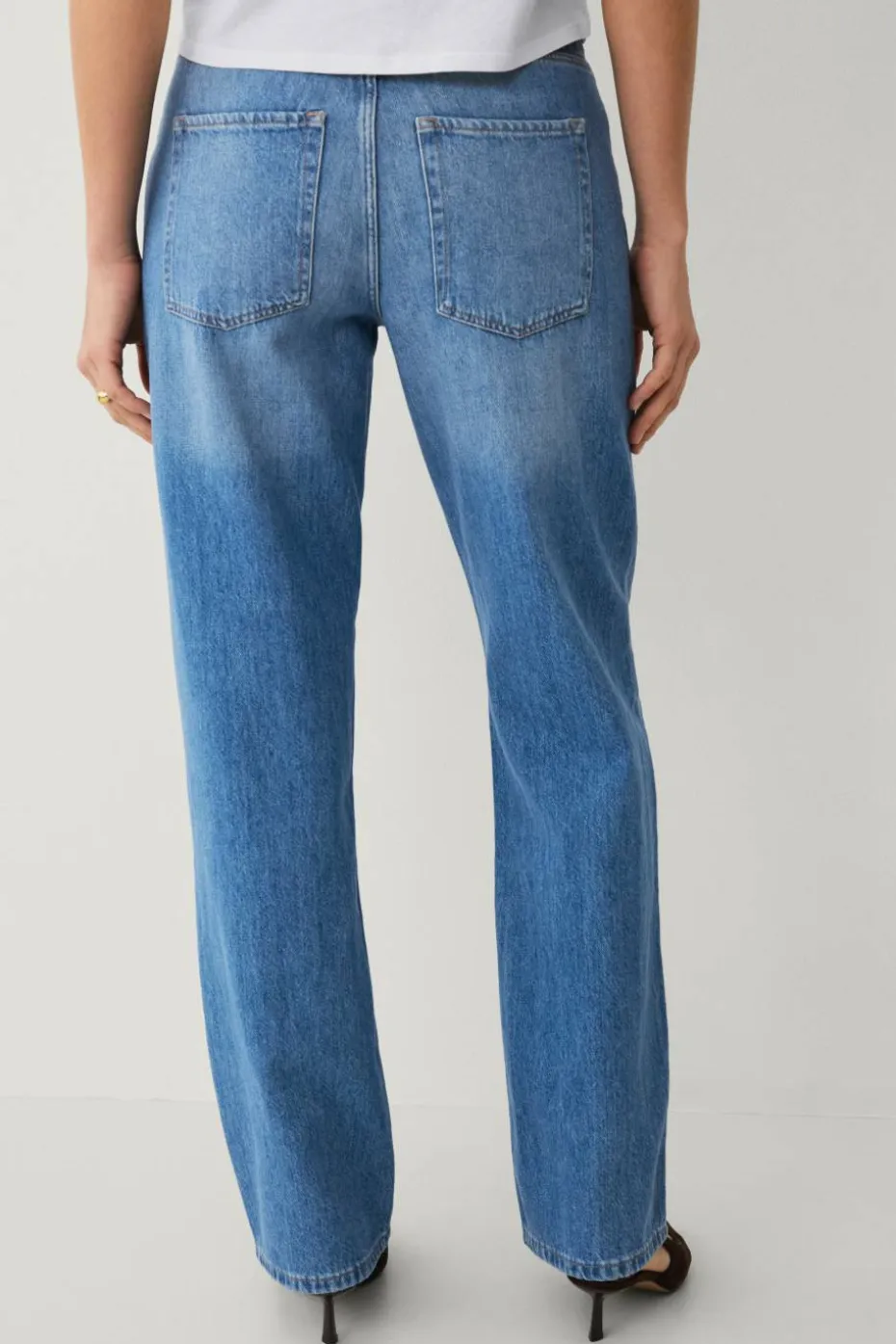 Ellos Collection Brede jeans med knytbart belte