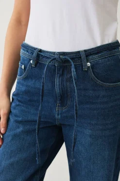 Ellos Collection Brede jeans med knytbart belte