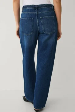 Ellos Collection Brede jeans med knytbart belte