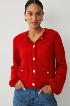 Ellos Collection Cardigan med gullknapper