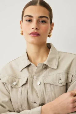 Ellos Collection Denim jakke med knytbart belte