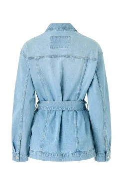 Ellos Collection Denim jakke med knytbart belte