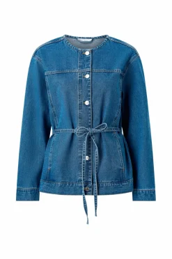 Ellos Collection Denim jakke med knytbare belter