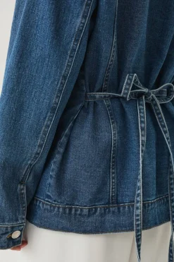 Ellos Collection Denim jakke med knytbare belter