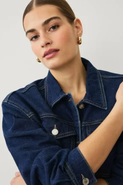 Ellos Collection Denim jakke med knytebelte