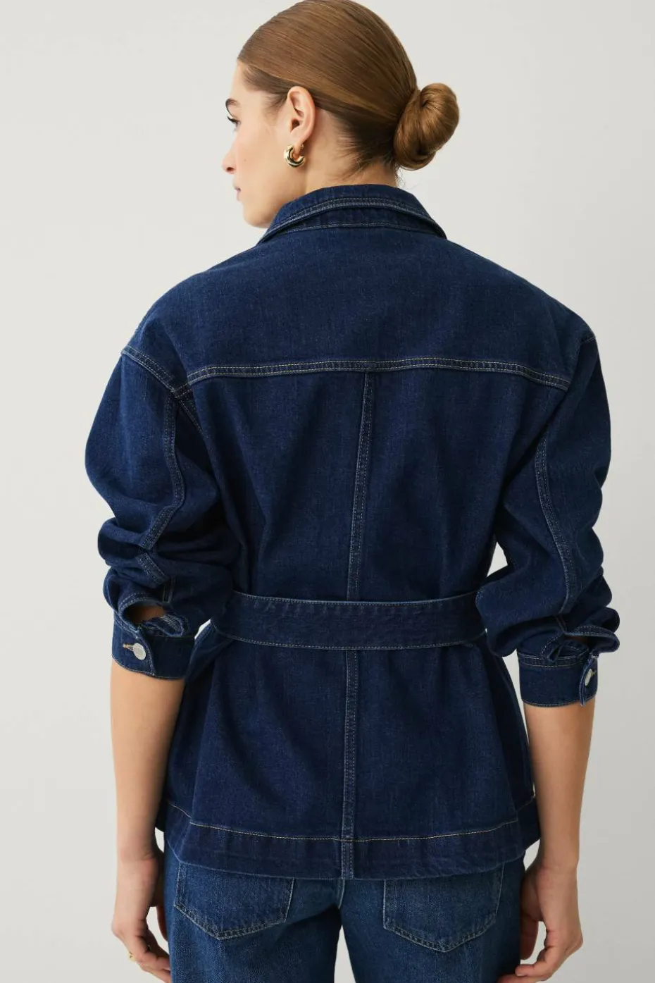 Ellos Collection Denim jakke med knytebelte
