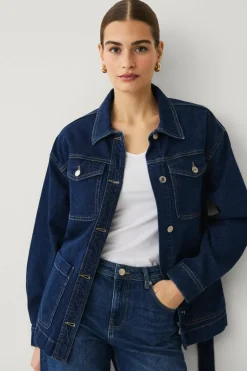Ellos Collection Denim jakke med knytebelte