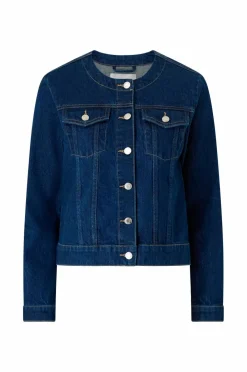 Ellos Collection Denim jakke med avrundet hals