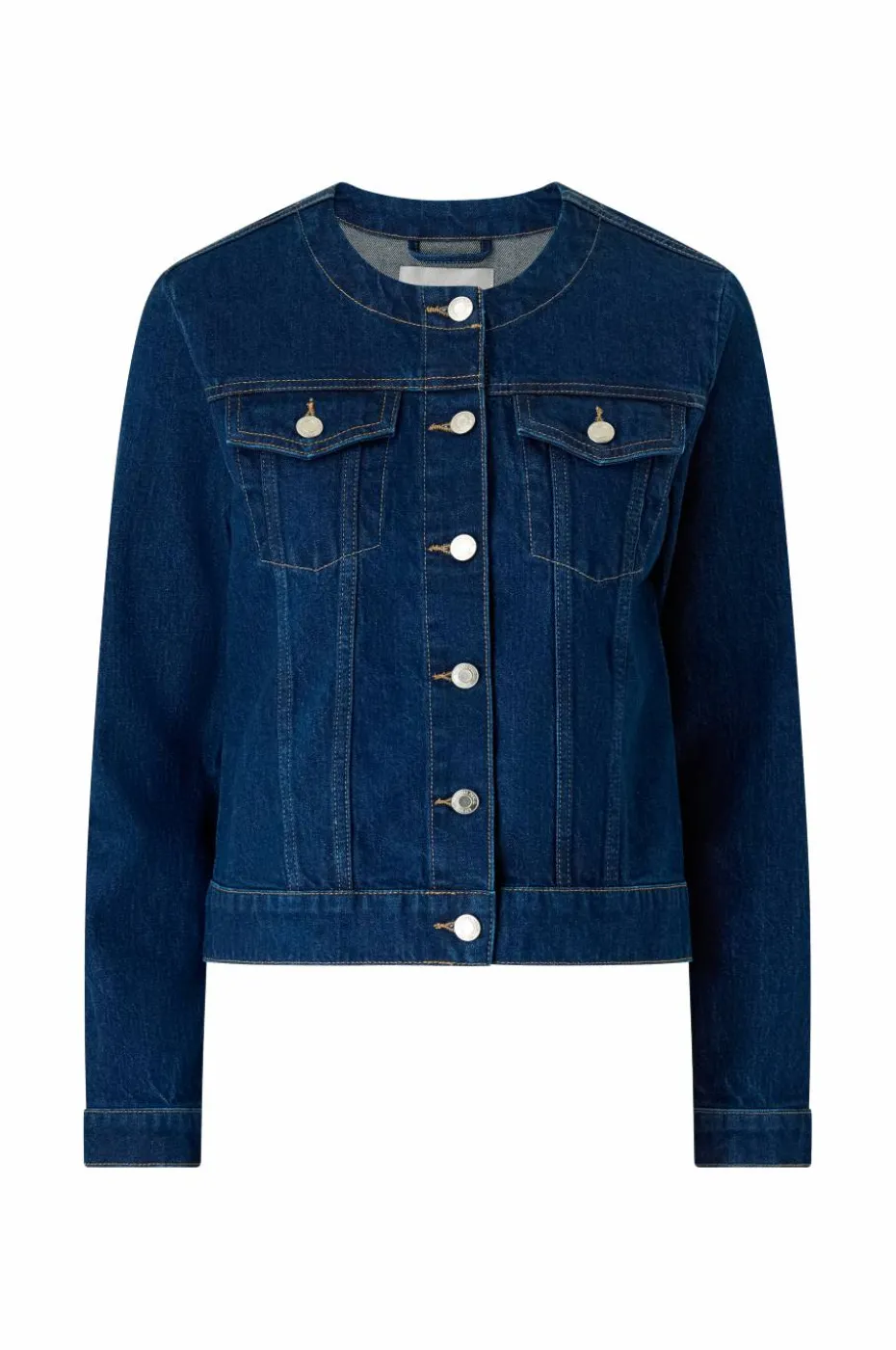 Ellos Collection Denim jakke med avrundet hals
