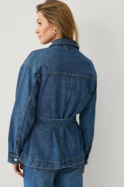 Ellos Collection Denim jakke med knytebelte