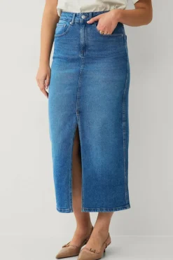 Ellos Collection Denim skjørt i maksimal lengde