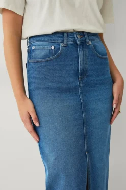 Ellos Collection Denim skjørt i maksimal lengde
