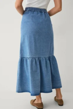 Ellos Collection Denim skjørt med volang