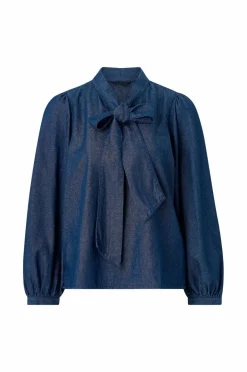 Ellos Collection Denimbluse med ballongermer