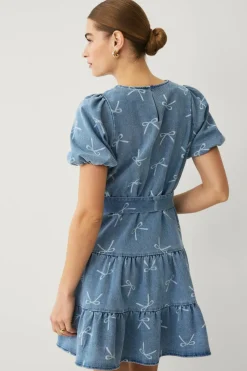 Ellos Collection Denimkjole med korte puffermer