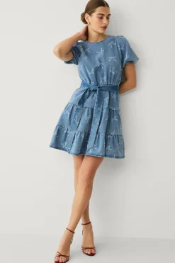 Ellos Collection Denimkjole med korte puffermer