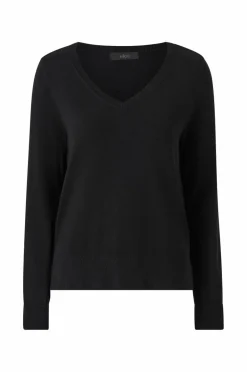 Ellos Collection Finstrikket genser med v-hals