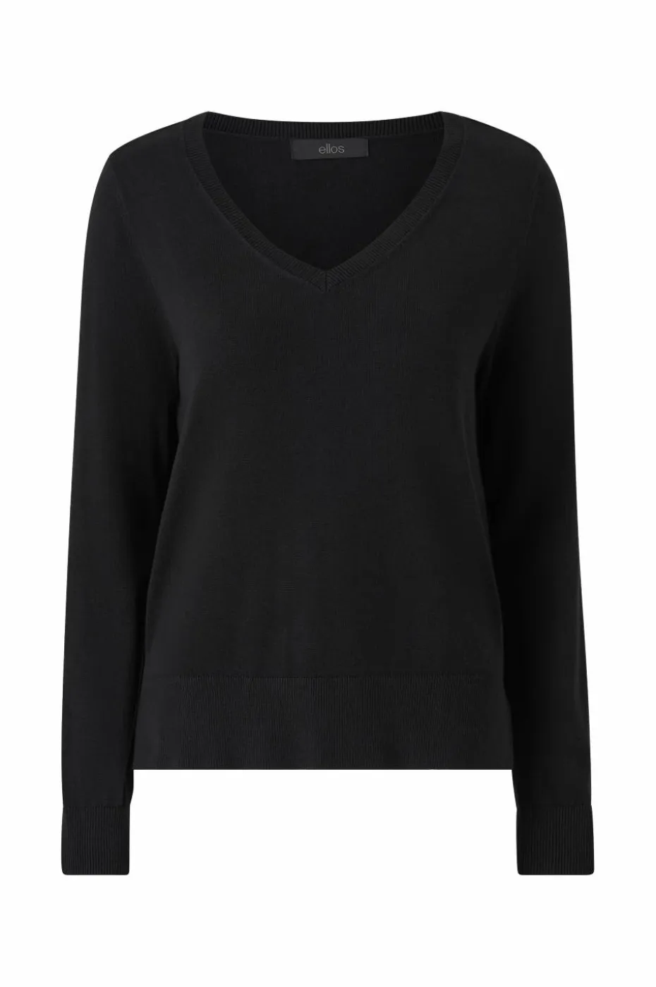 Ellos Collection Finstrikket genser med v-hals