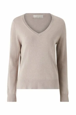 Ellos Collection Finstrikket genser med v-hals