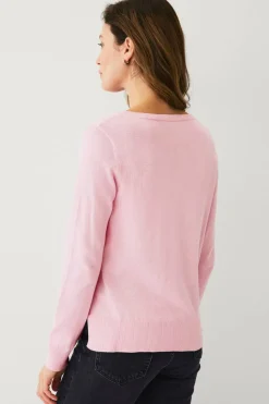 Ellos Collection Finstrikket genser med v-hals