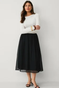 Ellos Collection Fôret skjørt i chiffon